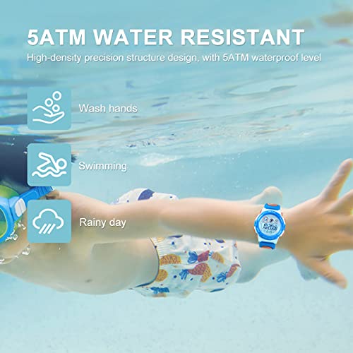 Image of GOLDEN HOUR Watches for Kids Digital Sport Waterproof Boys Girls Watch Outdoor 12 /24 H Alarm EL Backlight Stopwatch Military Child Wristwatch Ages 3-15