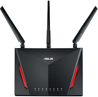ASUS AC2900 WiFi Gaming Router (RT-AC86U) - Dual Band Gigabit Wireless Internet Router, WTFast Game Accelerator, Streaming, AiMesh Compatible, Included Lifetime Internet Security, Adaptive QoS
