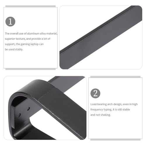 Soporte para Laptop de Aleación de Aluminio NUOBESTY Negro miniatura 3