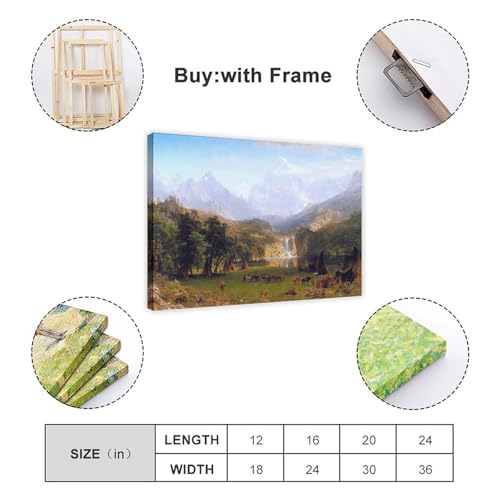 Toile montagnes Rocheuses Bierstadt pour la décoration de bureau - 2