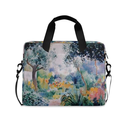 Maletín para laptop con estampado y múltiples bolsillos miniatura 1