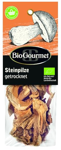 BioGourmet Steinpilze getrocknet Bio 20g Ideal für Risotto Saucen & Suppen Vegan & Naturbelassen