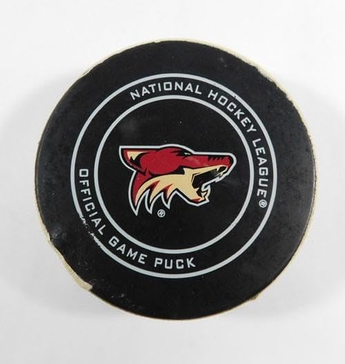 2018 Arizona Coyotes vs. Los Angeles Kings Game Used Puck 3-13-18 AA0031594 - NHL Unsigned Game Used Pucks