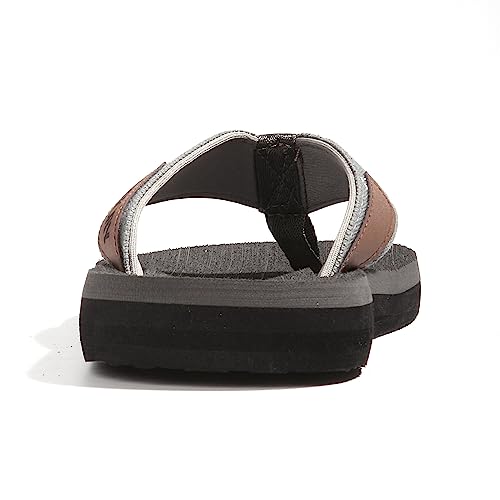 Fitory Men'S Flip-Flops, Thongs Sandals Comfort Slippers For Beach Grey Size 11 thumb #6