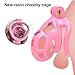 Male Pink Chastity Cage Cobra Chastity cage 3.0 Male Chastity Device with 4 Rings Penis Lightweight Resin Cock Cage for Man Penis Bondage Exercise Male Sex Toy（NUB）
