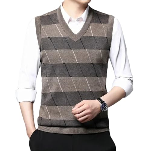 Men's V-Neck Sleeveless Vest - Business Knitwear Knitted Waistcoat, Sweater Cardigan, And Tank Top Versatile - Main Image