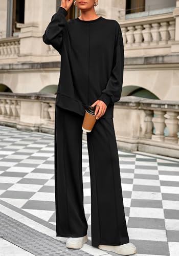 BTFBM Women Fall Fashion 2025 2 Piece Outfits Sweatsuit Set Jogger Sweatpants Matching Lounge Sets Airport Tracksuit