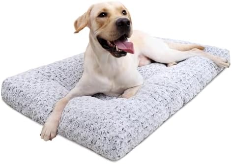 Washable Dog Bed Deluxe Plush Dog Crate Beds Comfy