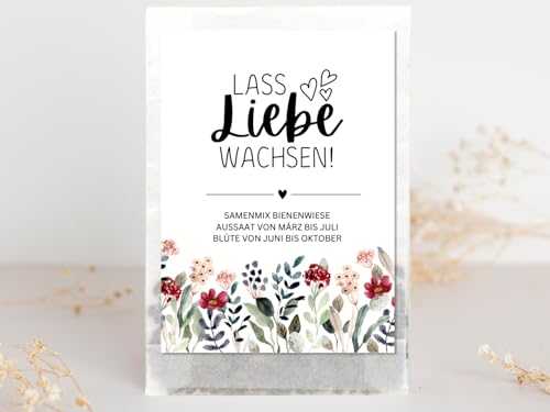 20 Samentüten Gastgeschenk | Gemischte Blumensamen Mit Eukalyptus Motiv