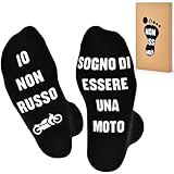 Soytural Regali Natale 2025 Offerte,43-46 Divertenti Calzini da Uomo,Idee Regalo Natale 2025,Regalo Uomo Nonno,Marito,Appassionato di Moto,Compleanno, Festa del PapĂ ,Anniversario