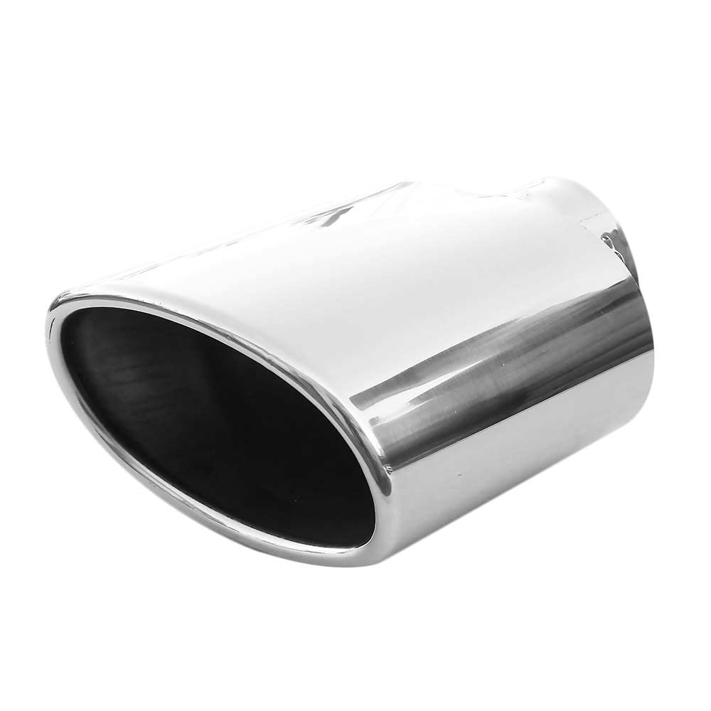 AutoHobby - Terminale di scarico, universale, per sport, ovale, in acciaio INOX