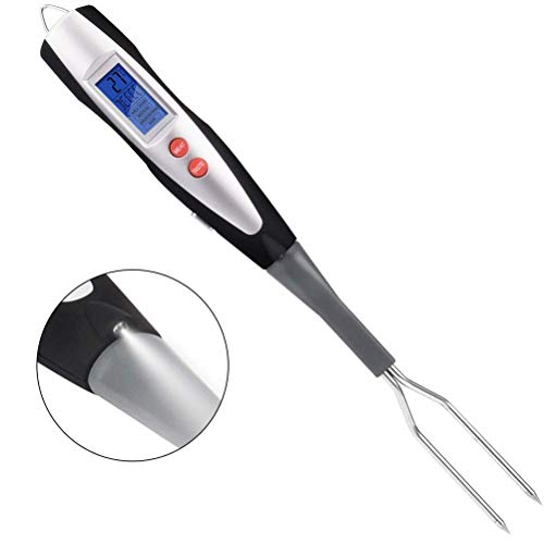 Meat Thermometer Fork with Thermometer, Digital Cooking Fork, Instant Read Thermometer Fork, Used for Kitchen, Grilling, Smoker, Barbecue, Turkey, Rotisserie
