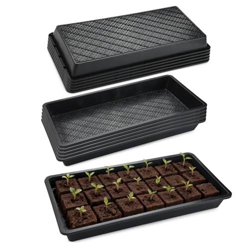 RooTrimmer 10 Pack 1020 Mesh Trays Extra Strength 1020 Mesh Bottom Trays with Holes 20 x 10 Heavy Duty Propagation Flats for Microgreens Seed Starting Soil Blocks Hydroponics & Wheatgrass