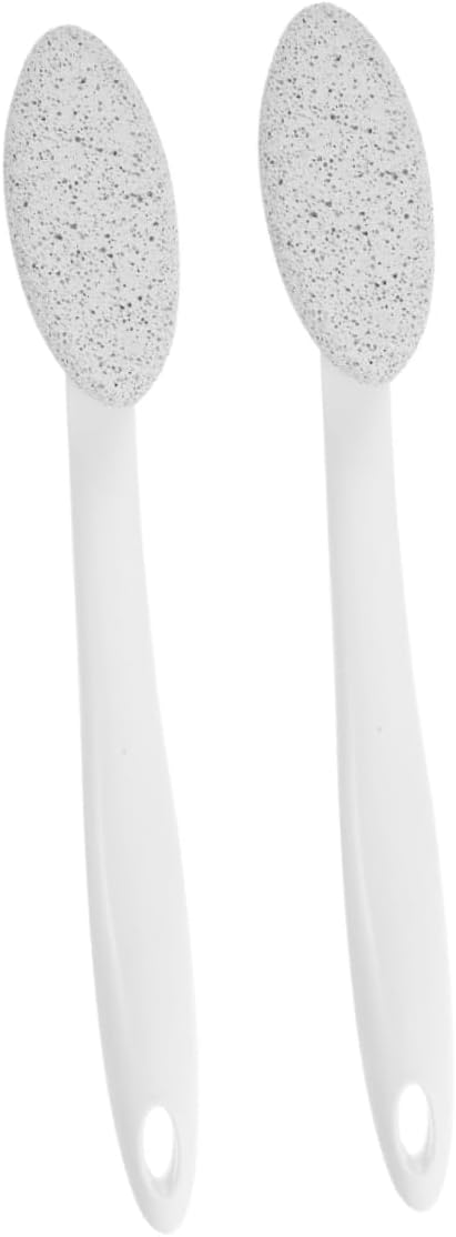 2Pcs Long Handle Pumice Foot Scrubber Gentle Remover Tool for Dead Skin Care Ergonomic Design for All Skin Types Durable Pumice for Smooth Feet