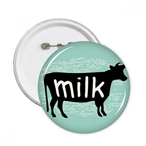 Cadeau multicolore pins vache noire silhouette ronde 5pcs pour anniversaire et fêtes