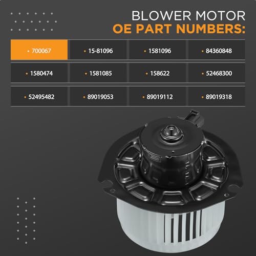 Image of HVAC Blower Motor 700067 Compatible with Chevy 96-21 Express 1500 2500 3500 4500, Compatible with GMC Savana 1500 2500 3500 4500 Heater Blower for 52468300 89019053 A /C Blower Motor Assembly