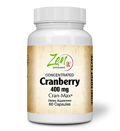 Cran-MaxÂ® Cranberry 400mg - Best Potent Cranberry Concentrate with Ascorbic Acid for Urinary Tract Health, Antioxidant & Inflammation Support - Premium Cranberry - Non-GMO & Gluten Free 60-Caps