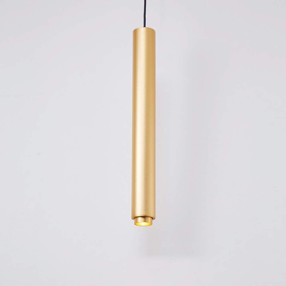 NZDY Pendant Lights Gold 150Cm Chain Adjustable Hanging Lamps Creative Nordic Cylinder Long Tube Suspension Lighting Fixture Led Ceiling Lights Downlight Kitchen Island Bar Decor Chandeliers Fitting,