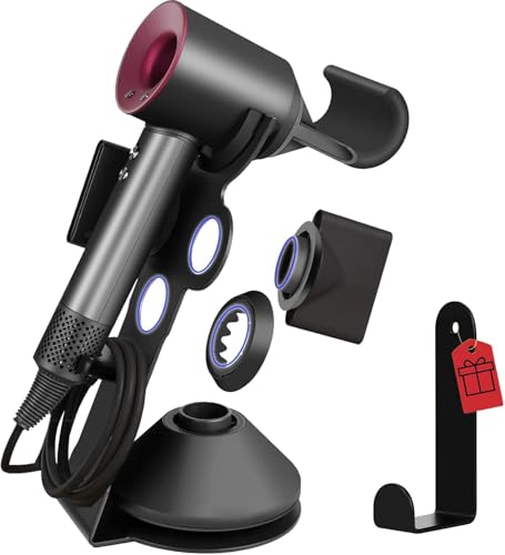 ダイソン Laifen 対応 ドライヤースタンド 鋳鉄製 滑り止め設計 ヘアドライヤーホルダー 磁気収納 スタイリッシュ 省スペース 収納スタンド [並行輸入品]