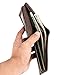 GintaXen Mens Genuine Leather Bifold Wallet with 2 ID Window and RFID Blocking - Coffee