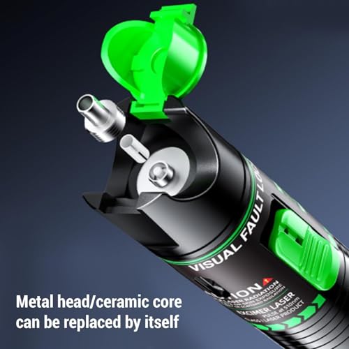 Risegun Visual Fault Locator 30 km, Visuelle Fehlersuche Optisches Kabel Test, Wiederaufladbarer Berührungsloser Tragbarer VFL-Glasfaserkabeltester, Messgerät für LC/FC/SC/ST-Schnittstelle