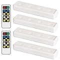 Brilliant Evolution Wireless LED Under Counter Lights 4 Pack with 2 Remote Controls, Under Counter Light Fixtures, Touch Light - Battery Operated Lights with Remote