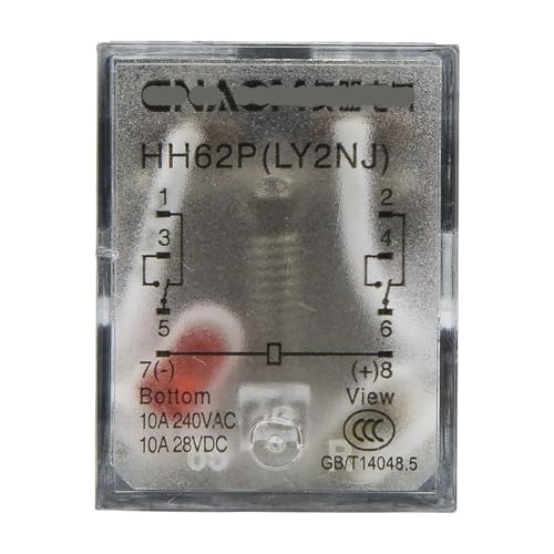 Relé JQX-13FL 12V con luz LED testigo que evita errores de conexión 2