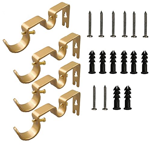 Support de tringle à rideaux double robuste finition dorée premium