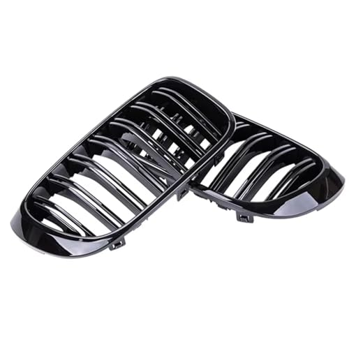Parrilla delantera de coche para X3 F25 y X4 F26 (2014-2017) en negro brillante con listones dobles 8