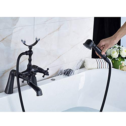 Robinet de baignoire bronze huilé style téléphone avec douchette