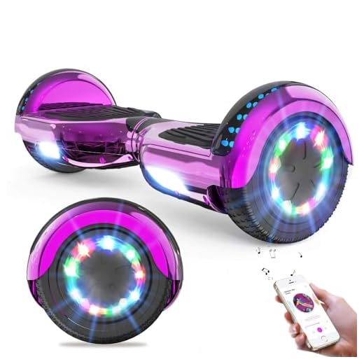 GeekMe Gyropode 6.5 Pouce Hoverboards électrique Auto-équilibré Bluetooth Intégré pour Enfants et Adultes