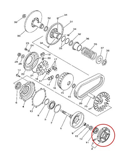 Embrague húmedo para Yamaha Bruin y Wolverine 350, años 2004-2014 2