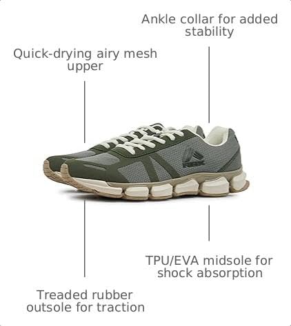 Image of RBX Active Men's Airy Mesh Athletic Sneaker, Lightweight Running Training Shoe
