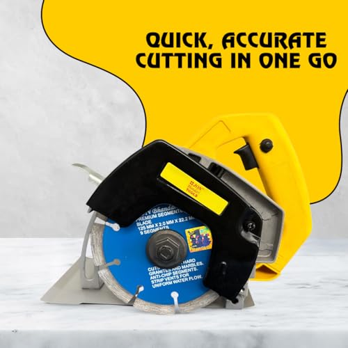 Image of Jon Bhandari Tools Marble Cutter Machine 1100W, 11000 RPM - Heavy Duty 220V Electric Tile Cutter with 110mm & 125mm Blades - Power Tool for Cutting Marble, Granite, Stone, Wall, Concrete & Tiles