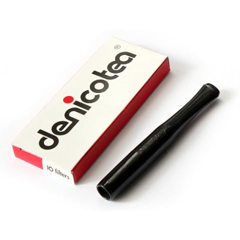Denicotea Cigarette Holder Standard Black + 10 Filters Cover
