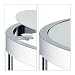 Relaxdays Set 2 Mesas Auxiliares Redondas, cristal y acero, Plateado, 51 X...