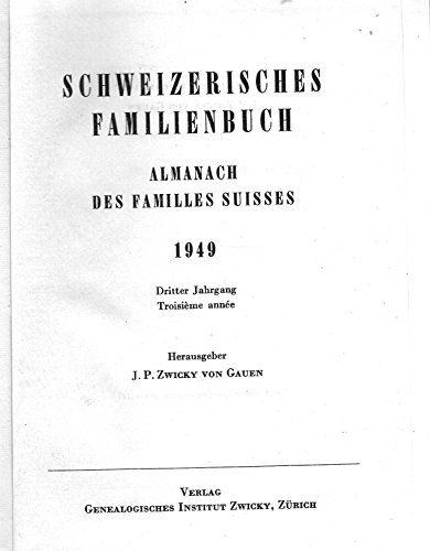 ALMANACH DES FAMILLES SUISSE ALMANACH DES FAMILLES SUISSE