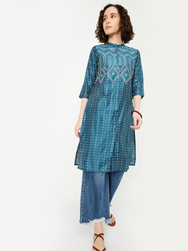 Image of Max Women's Rayon Regular Fit Casual Kurta