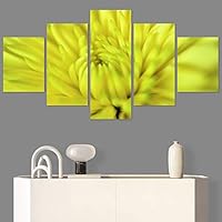 SIGNWIN 5 Panel Canvas Wall Art Botanical Chic Closeup Expressive Multicolor Photography Realism Ultra for Home Decorations Ready to Hang - 60