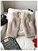 MakeMeChic Women's Faux Fur Vest Tops Fuzzy Sleeveless Fur Jacket Coat Outerwear Apricot Medium