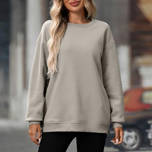 Oversized Sweatshirts for Women Trendy Fleece Crewneck Sweatshirt Casual Loose Pullover Tops Comfy Fall Outfits 20252