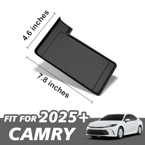 Image of Muslogy Center Console Inserts Compatible with 2025 2026 Toyota Camry Accessories, Center Console Wireless Charger Protective Mat Liner Anti-Slip Phone Charge Area Charging Protection