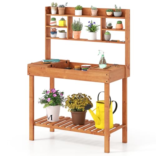 Happygrill 61-inch Wooden Potting Bench