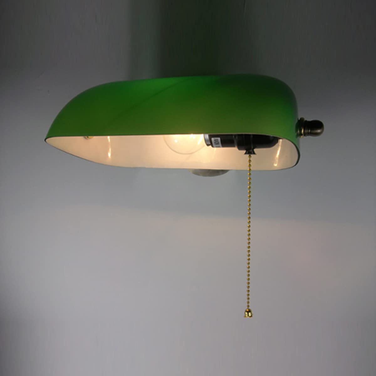Lampe de notaire / banquier avec abat-jour en verre vert