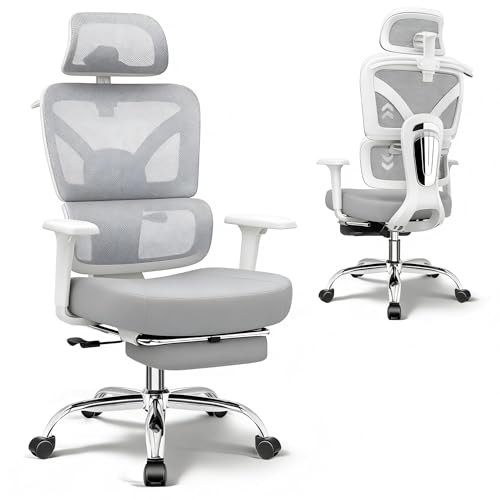 TECHREST Ergonomic Office Chair with Footrest, Big and Tall...