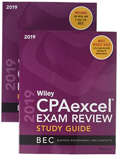Wiley CPAexcel Exam Review 2019 Study Guide + Question Pack: Business Environment