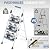 KINGRACK 3 Step Ladder, 900lbs Sturdy Step Stool with Handrail, Non-Skid Wide Pedals, Foldable 3 Stepladder with Safety Locking for Home, Garage, Garden, Office, Blue