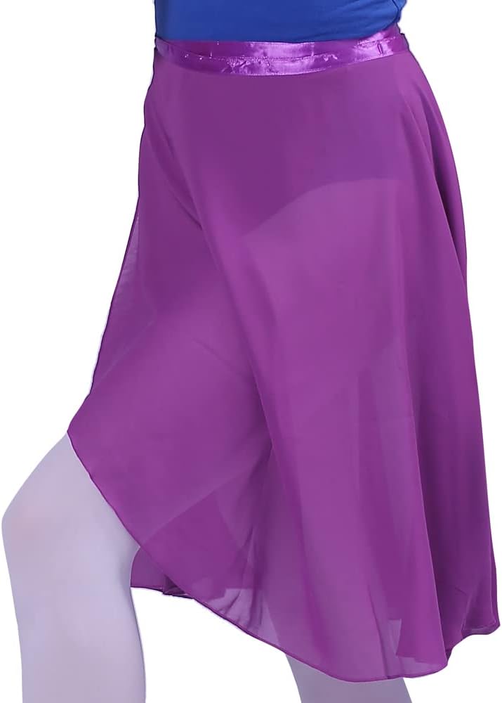 Women Chiffon Ballet Wrap Skirt Adult Ladies Ballet Leotard Tutu Skirt Dance Skate Over Scarf 60cm Long Skirts