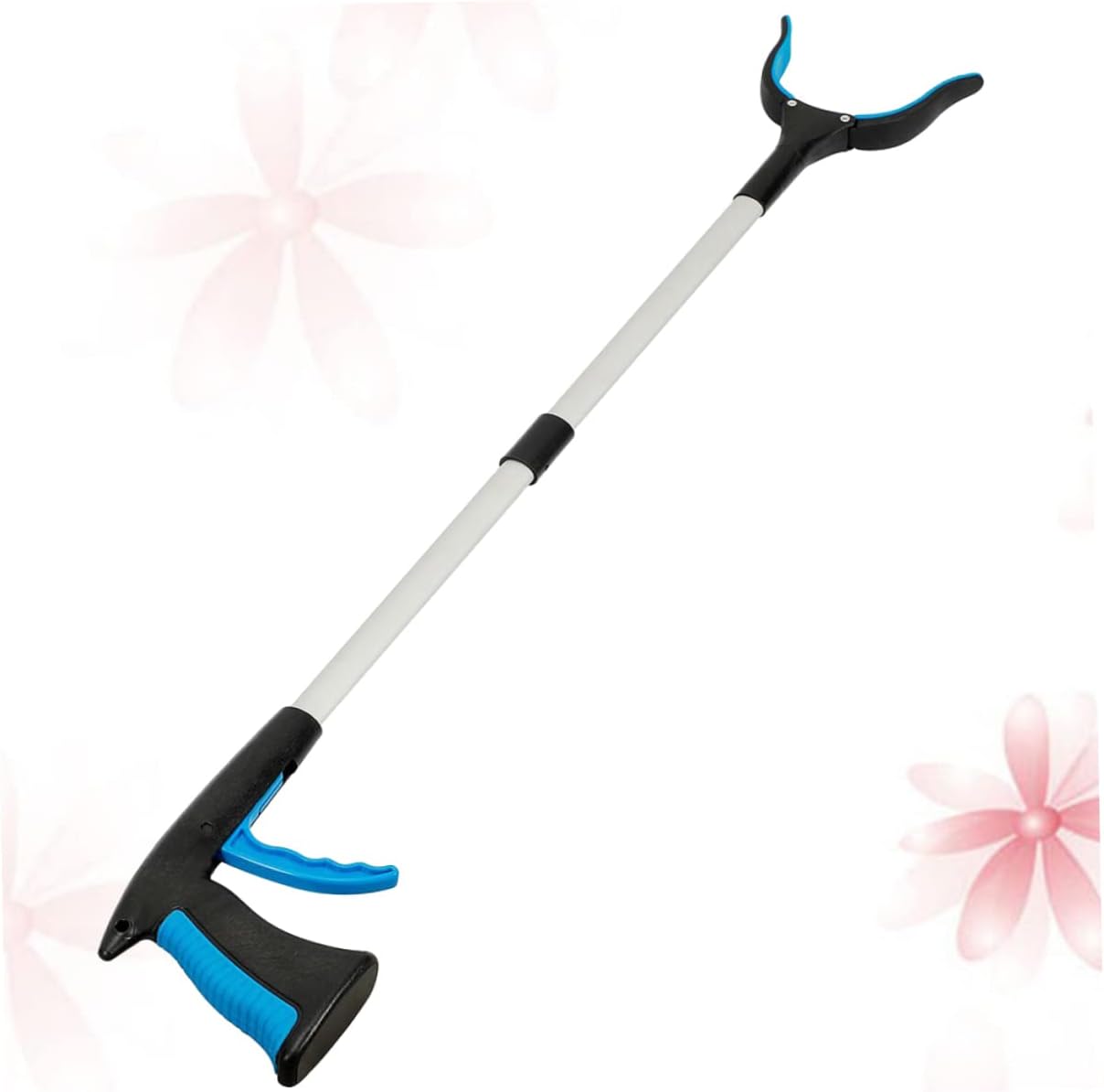 2pcs Foldable Trash Picker Tool Lightweight Grabber Reacher High Strength Clamp for Litter Pickup for Seniors and Disabled Use Indoors and Outdoors