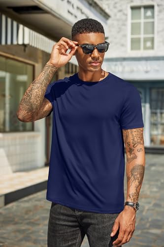 coofandy men39s short sleeve t-shirts crew neck casual summer t shirts 1-3 pack basic tee shirt
